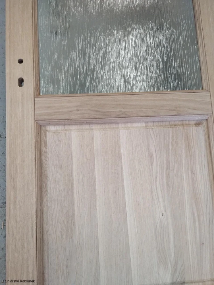 Dveře int. dubové prosklené