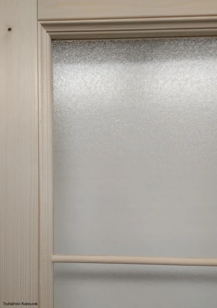 Dveře int. smrkové celoprosklené