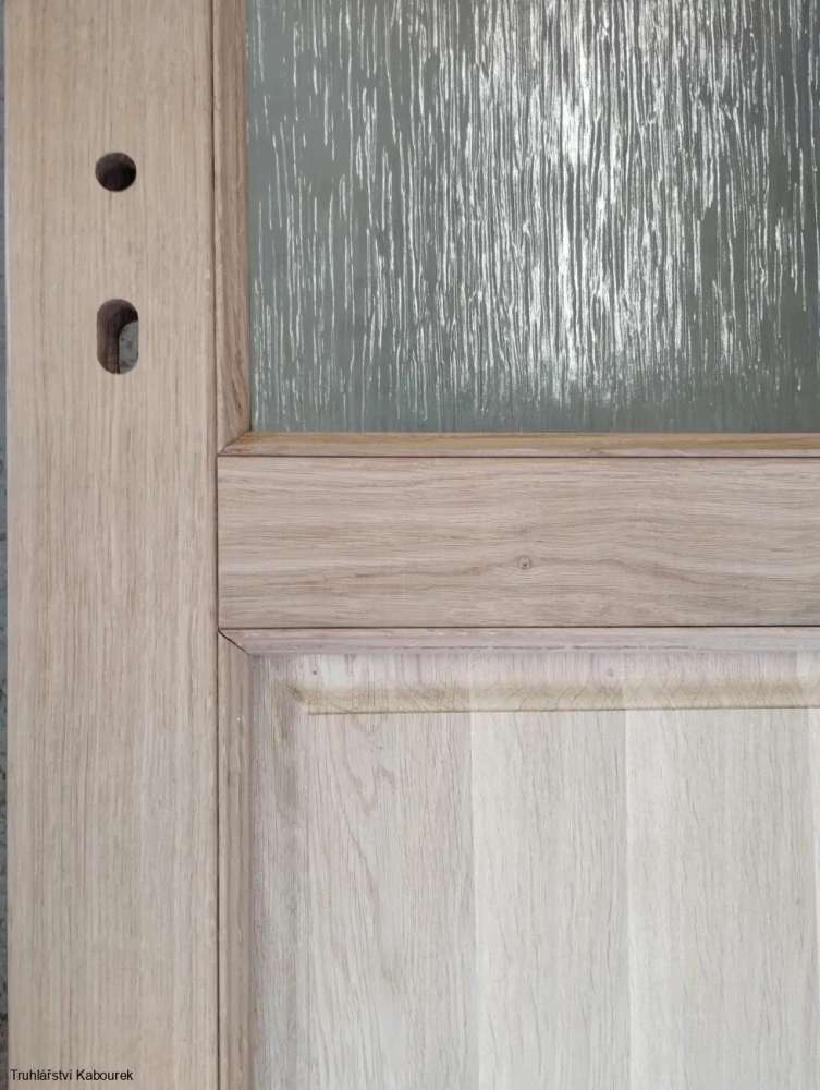 Dveře int. dubové prosklené