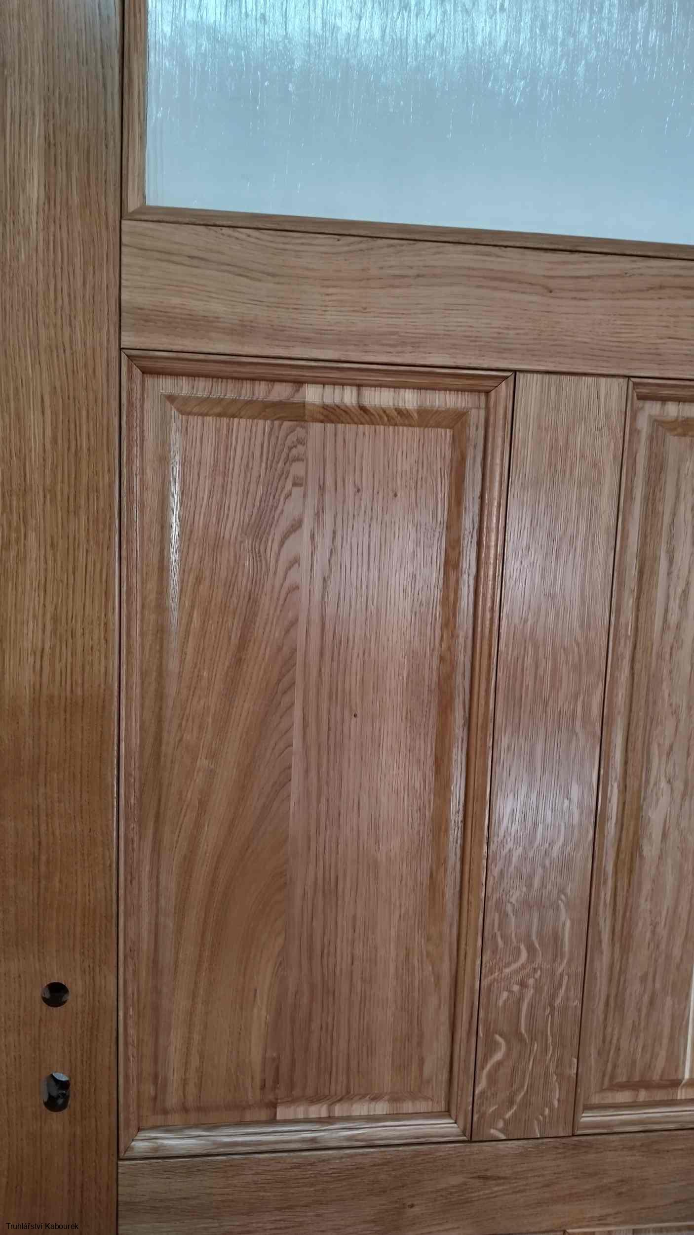 Dveře int. dubové částečně prosklené