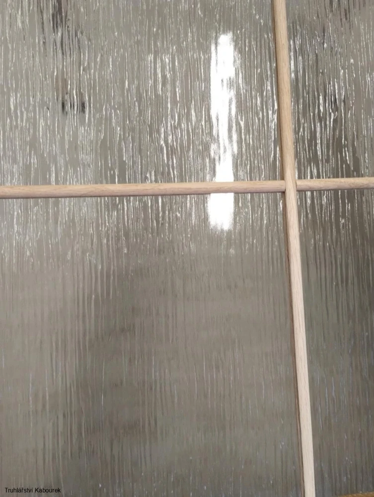 Dveře int. dubové prosklené