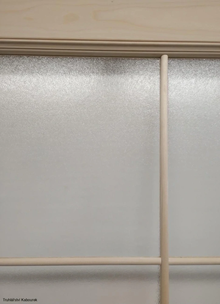 Dveře int. smrkové celoprosklené