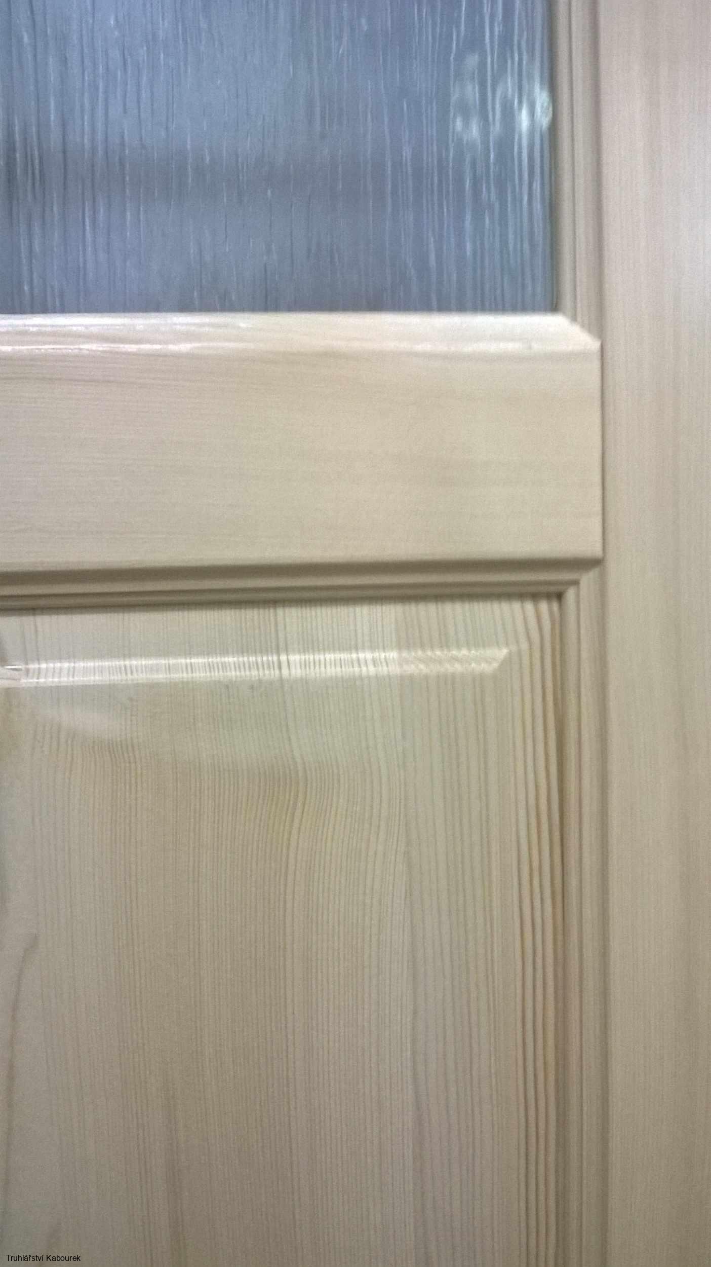 Dveře int. smrkové prosklené