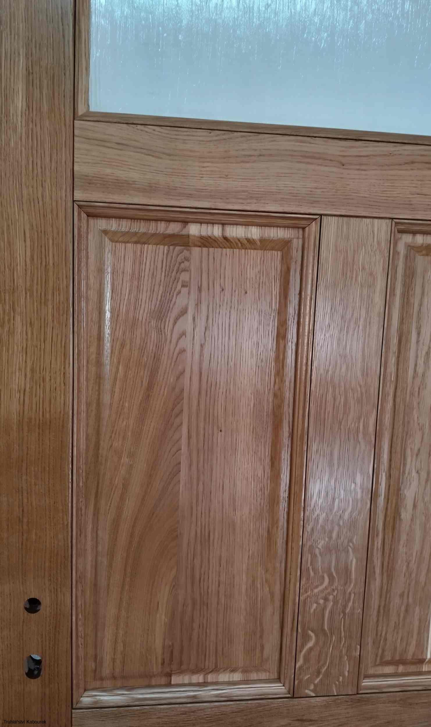 Dveře int. dubové částečně prosklené